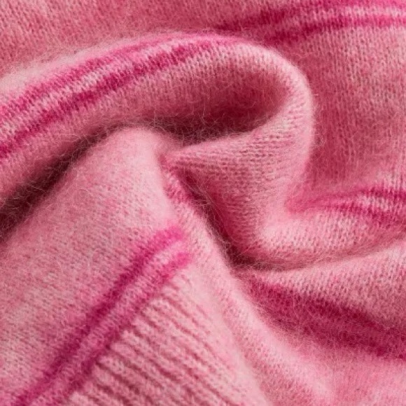 H&M Mohair-blend jumper Wool/Alpaca blend Pink Striped - Picture 2 of 7